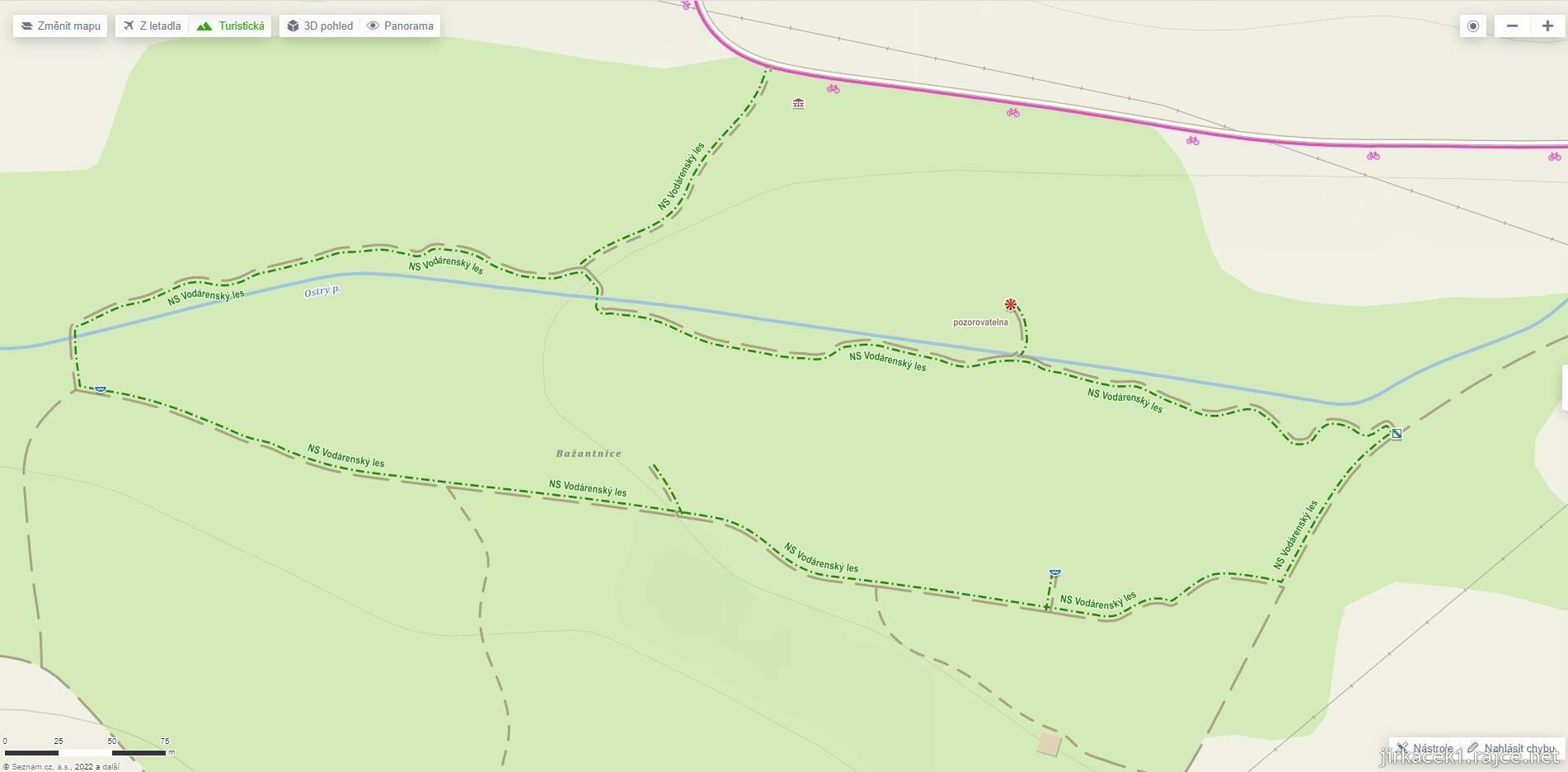 Svitavy - mapa naučné stezky Vodárenský les - mapy.cz