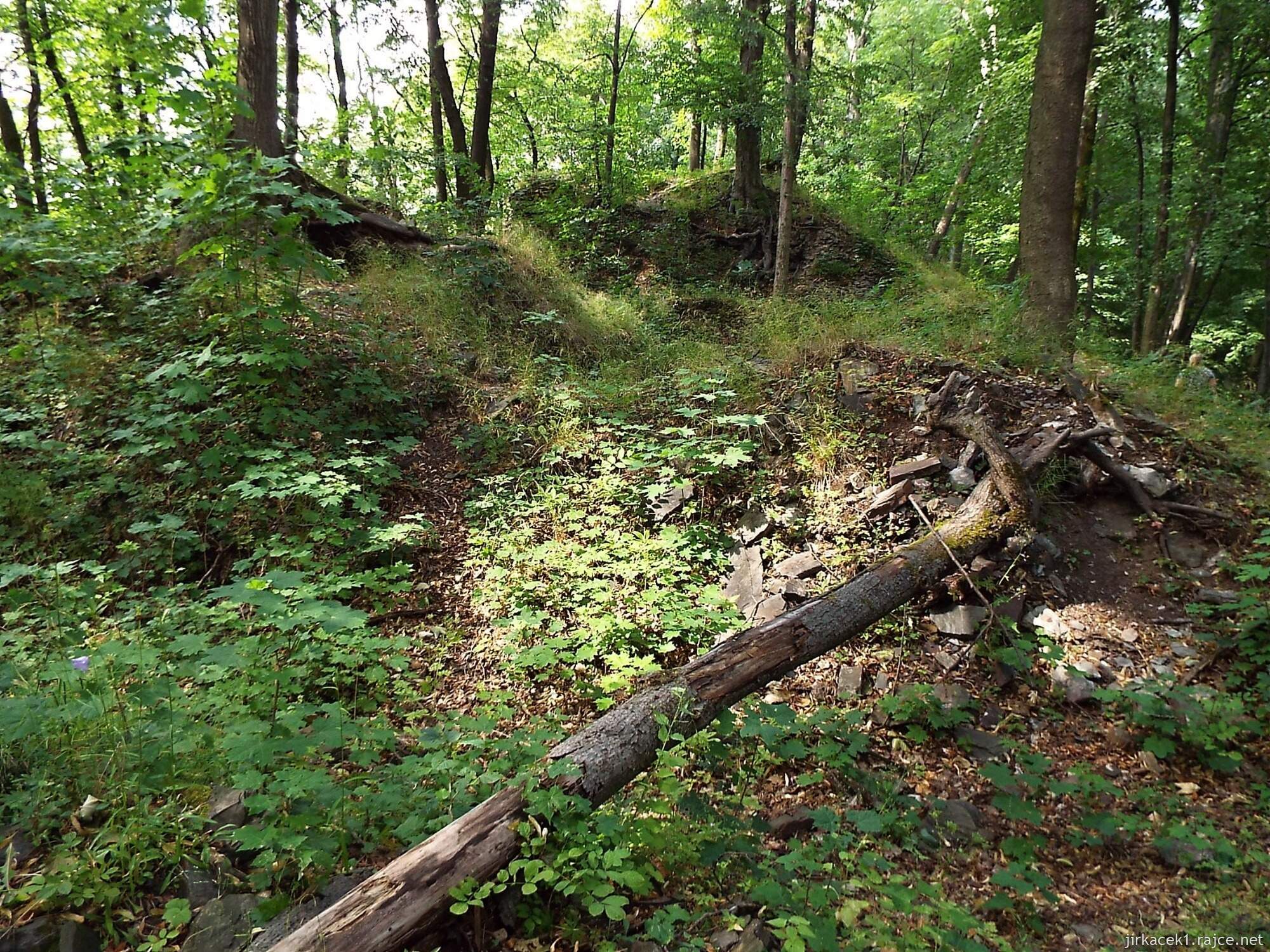 H - okolo Juřacky 11 - hrad Drahotuš - jádro hradu