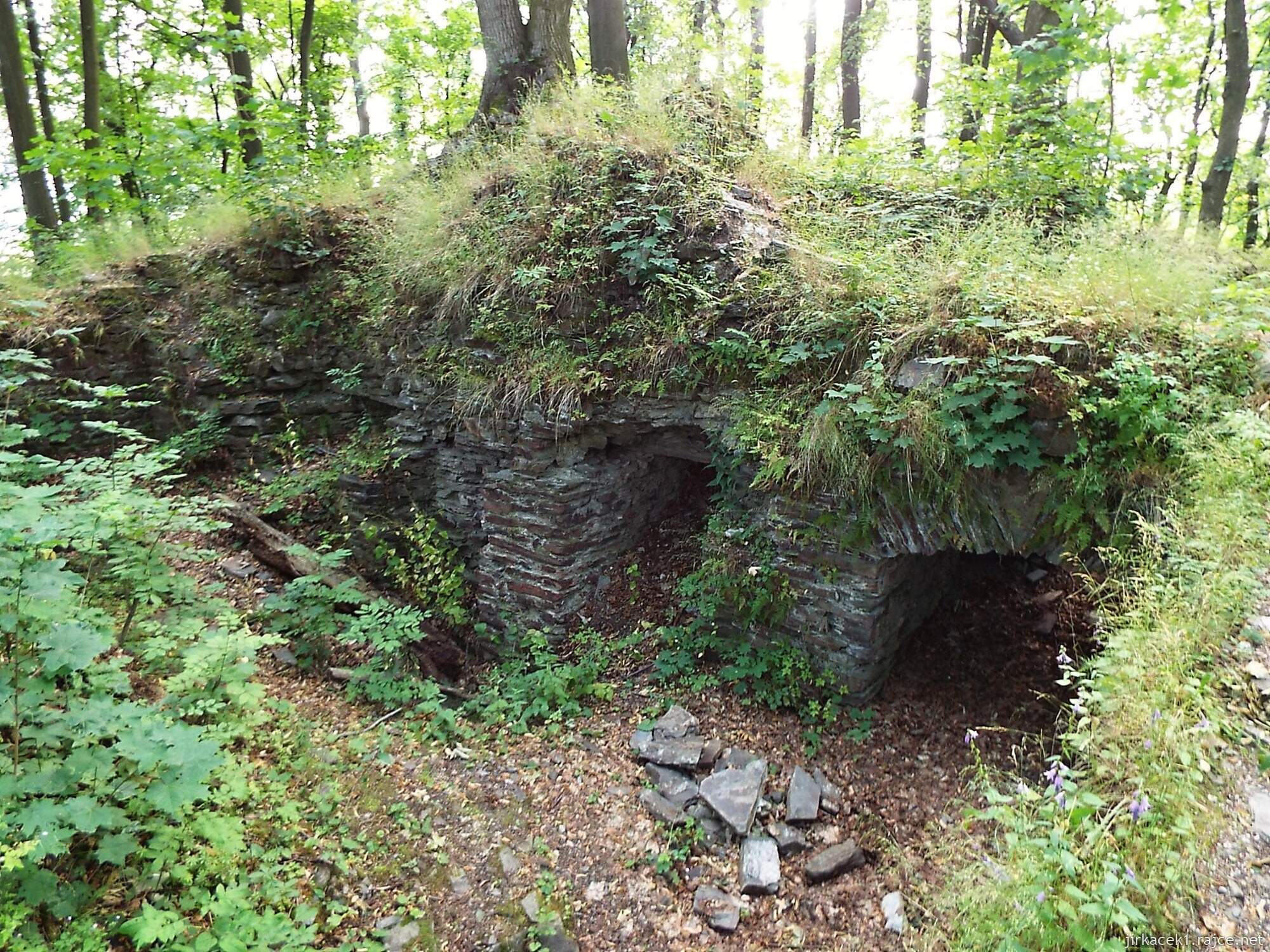 H - okolo Juřacky 31 - hrad Drahotuš - zbytky zdí paláce