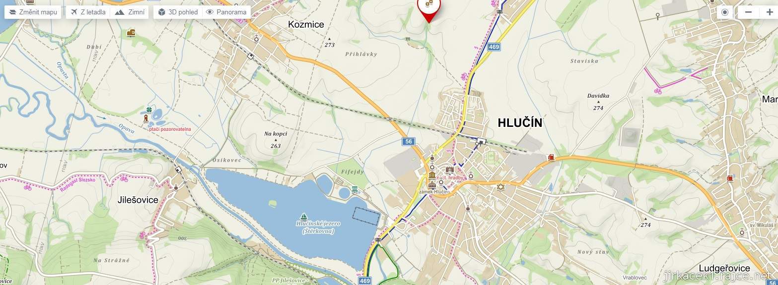 mapa Hlučín